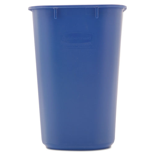 Deskside Recycling Container, Small, 13.63 Qt, Plastic, Blue