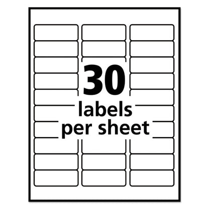 Repositionable Address Labels W/surefeed, Laser, 1 X 2.63, White, 3000/box