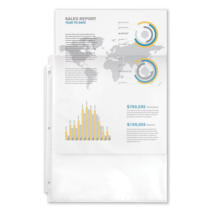 Top-load Recycled Polypropylene Sheet Protector, Semi-clear, 100/box