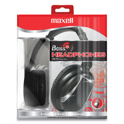 Bass 13 Headphone With Mic, 4 Ft Cord, Black