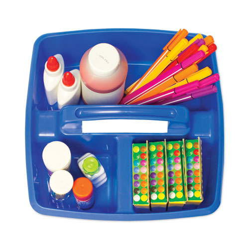 Small Art Caddies, 3 Sections, 9.25" X 9.25" X 5.25", Assorted Colors, 5/pack