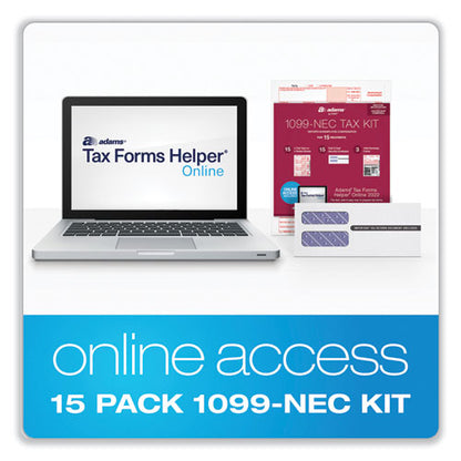 1099-nec Online Tax Kit, Fiscal Year: 2023, Five-part Carbonless, 8.5 X 3.66, 3 Forms/sheet, 15 Forms Total