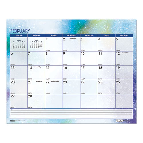 Recycled Cosmos Wall Calendar, Cosmos Artwork, 14.88 X 12, White/blue/multicolor Sheets, 12-month (jan To Dec): 2024