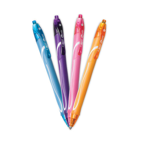 Gel-ocity Quick Dry Gel Pen, Retractable, Fine 0.7 Mm, 12 Assorted Ink And Barrel Colors, Dozen