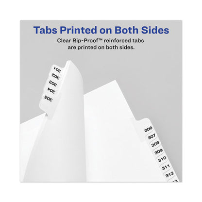 Avery-style Preprinted Legal Side Tab Divider, 26-tab, Exhibit D, 11 X 8.5, White, 25/pack, (1374)