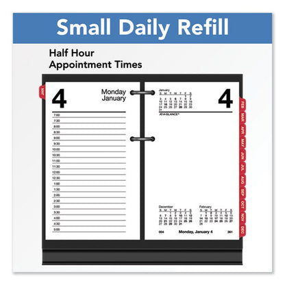 Desk Calendar Refill With Tabs, 3.5 X 6, White Sheets, 12-month (jan To Dec): 2024