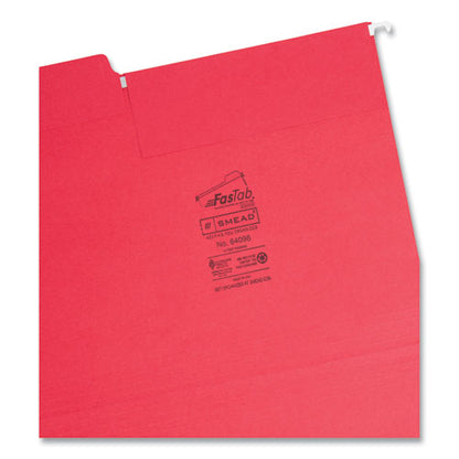 Fastab Hanging Folders, Letter Size, 1/3-cut Tabs, Red, 20/box