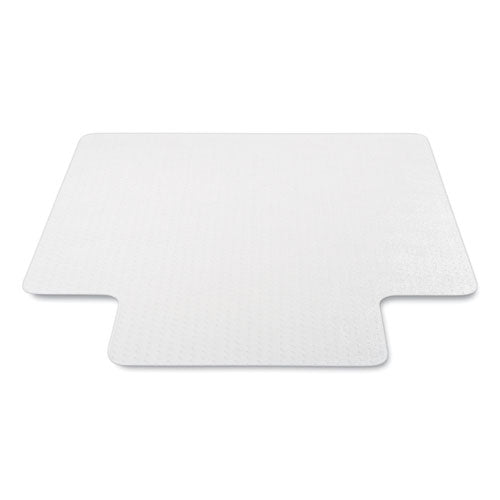 Antimicrobial Chair Mat, Medium Pile Carpet, 53 X 45, Lipped, Clear