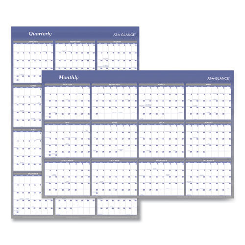 Vertical/horizontal Erasable Quarterly/monthly Wall Planner, 32 X 48, 12-month (jan To Dec): 2024