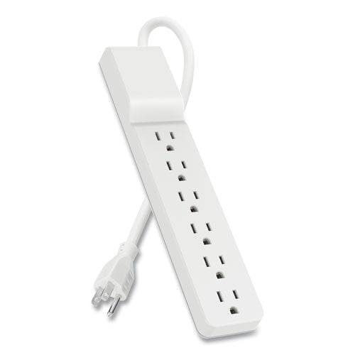 Home/office Surge Protector, 6 Ac Outlets, 6 Ft Cord, 720 J, White