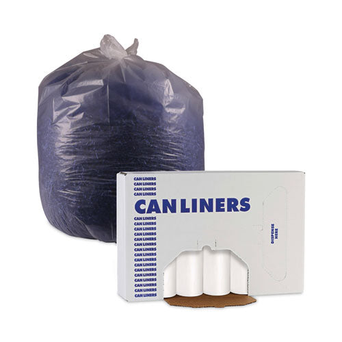 Linear Low Density Can Liners, 30 Gal, 0.62 Mil, 30" X 36", White, 10 Bags/roll, 20 Rolls/carton