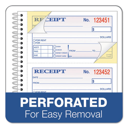 2-part Receipt Book, Two-part Carbonless, 4.75 X 2.75, 4 Forms/sheet, 200 Forms Total