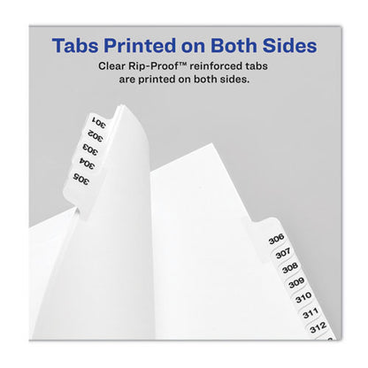 Preprinted Legal Exhibit Side Tab Index Dividers, Avery Style, 26-tab, Z, 11 X 8.5, White, 25/pack, (1426)