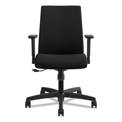 Ignition Series Fabric Low-back Task Chair, Supports Up To 300 Lb, 17" To 21.5" Seat Height, Black