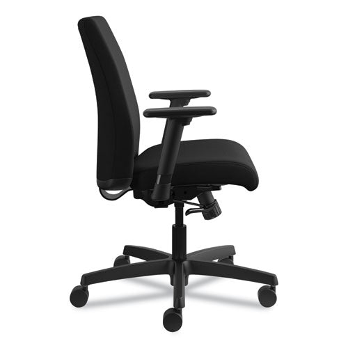 Ignition Series Fabric Low-back Task Chair, Supports Up To 300 Lb, 17" To 21.5" Seat Height, Black