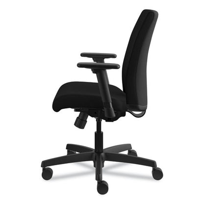 Ignition Series Fabric Low-back Task Chair, Supports Up To 300 Lb, 17" To 21.5" Seat Height, Black