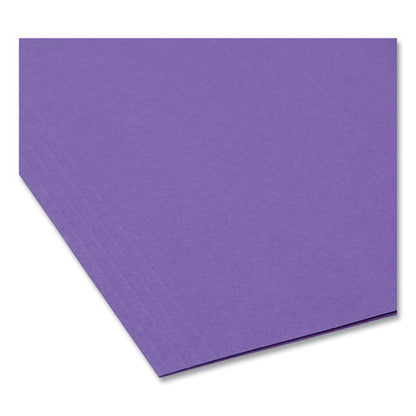 Colored Hanging File Folders With 1/5 Cut Tabs, Letter Size, 1/5-cut Tabs, Purple, 25/box