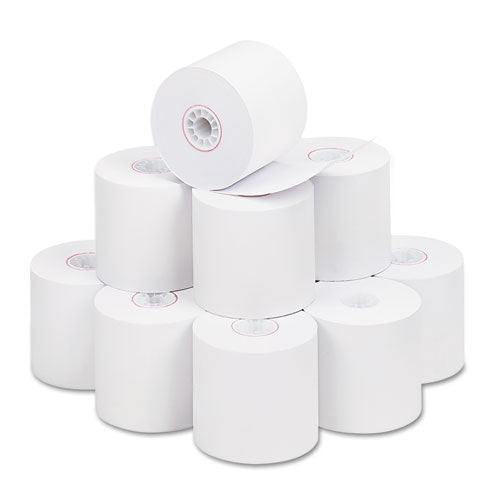 Impact Bond Paper Rolls, 2.25" X 150 Ft, White, 12/pack