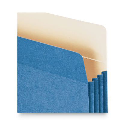 Colored File Pockets, 3.5" Expansion, Letter Size, Blue