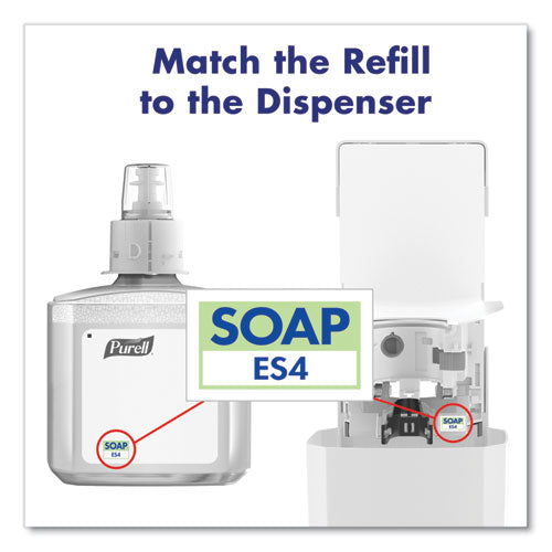 Es4 Soap Push-style Dispenser, 1,200 Ml, 4.88 X 8.8 X 11.38, White