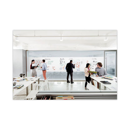 Dry Erase Surface, 50 Ft X 4 Ft, White Surface