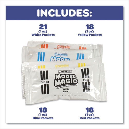 Model Magic Modeling Compound, 1 Oz Packs, 75 Packs, Assorted Colors, 6 Lbs 13 Oz