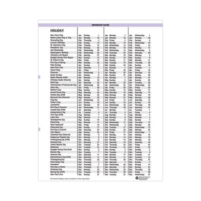 Recycled Wildflower Weekly/monthly Planner, Wildflower Artwork, 11 X 8.5, Gray/white/purple Cover, 12-month (jan-dec): 2024