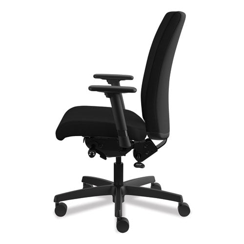 Ignition Series Mid-back Work Chair, Supports Up To 300 Lb, 17" To 22" Seat Height, Black