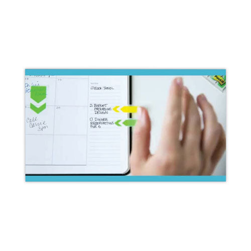 Marking Page Flags In Dispensers, Yellow, 50 Flags/dispenser, 12 Dispensers/box