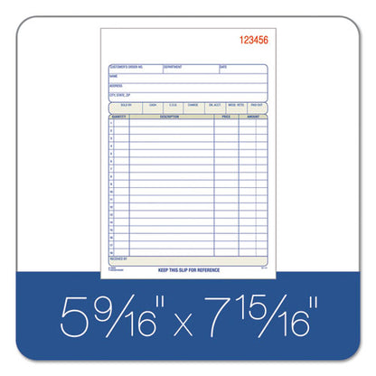 Tops Sales/order Book, Three-part Carbonless, 7.95 X 5.56, 50 Forms Total