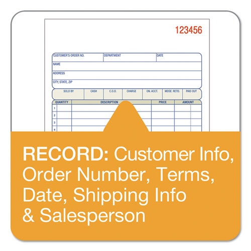 Tops Sales/order Book, Three-part Carbonless, 7.95 X 5.56, 50 Forms Total