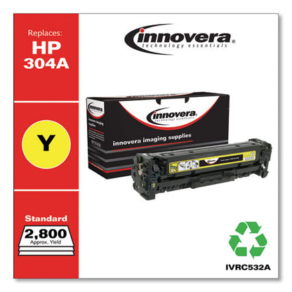 Remanufactured Yellow Toner, Replacement For 304a (cc532a), 2,800 Page-yield