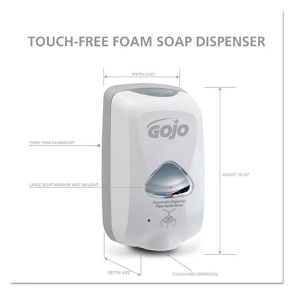 Tfx Touch-free Automatic Foam Soap Dispenser, 1,200 Ml, 4.1 X 6 X 10.6, Gray