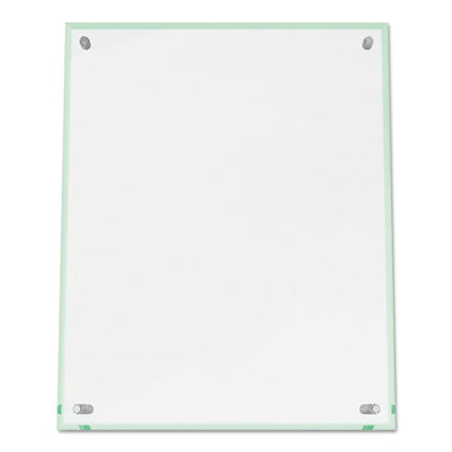 Superior Image Beveled Edge Sign Holder, Letter Insert, Clear/green-tinted Edges