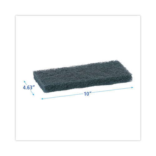 Medium-duty Scour Pad, 10 X 4.63, Blue, 20/carton