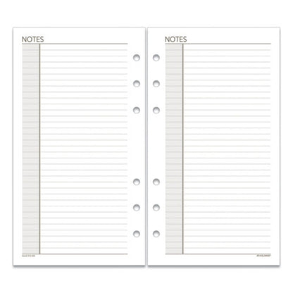 Lined Notes Pages For Planners/organizers, 6.75 X 3.75, White Sheets, Undated