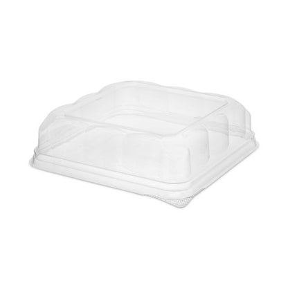 Recycled Container Lid, Dome Lid For 6 X 6 Brownie Container, 7.5 X 7.5 X 2.02, Clear, Plastic, 195/carton