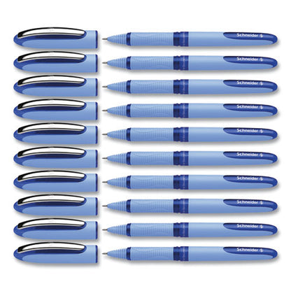 One Hybrid N Roller Ball Pen, Stick, Extra-fine 0.3 Mm, Blue Ink, Blue Barrel, 10/box