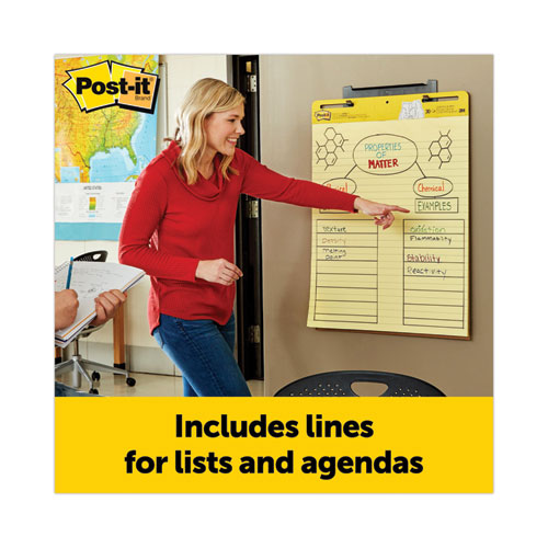 Vertical-orientation Self-stick Easel Pad Value Pack, Presentation Format (1.5" Rule), 25 X 30, Yellow, 30 Sheets, 4/carton