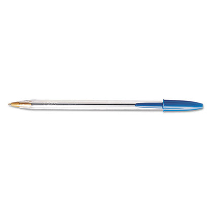 Cristal Xtra Smooth Ballpoint Pen, Stick, Medium 1 Mm, Blue Ink, Clear Barrel, Dozen