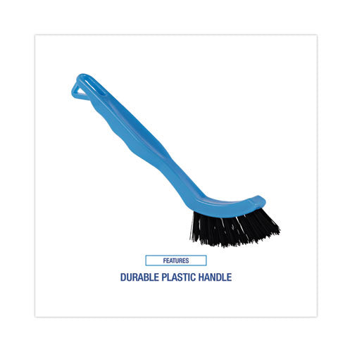 Grout Brush, Black Nylon Bristles, 8.13" Blue Plastic Handle