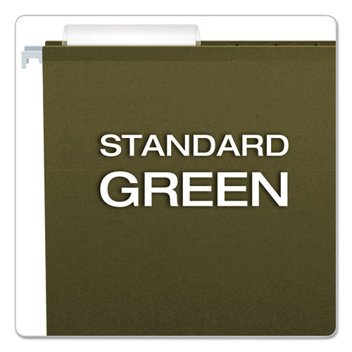 Reinforced Hanging File Folders With Printable Tab Inserts, Legal Size, 1/3-cut Tabs, Standard Green, 25/box