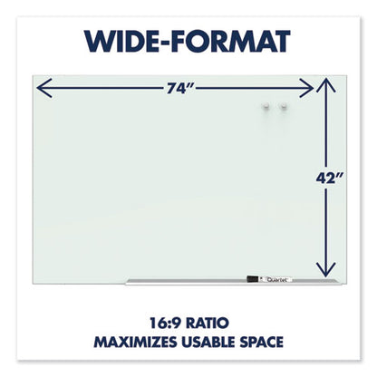 Element Framed Magnetic Glass Dry-erase Boards, 74 X 42, White Surface, Silver Aluminum Frame