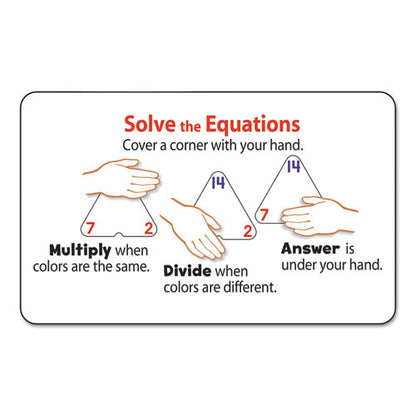 Three-corner Flash Cards, Multiplication/division, 5.5 X 5.5, 48/set