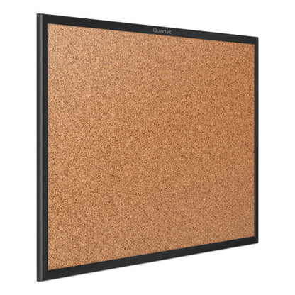 Classic Series Cork Bulletin Board, 24 X 18, Tan Surface, Black Aluminum Frame