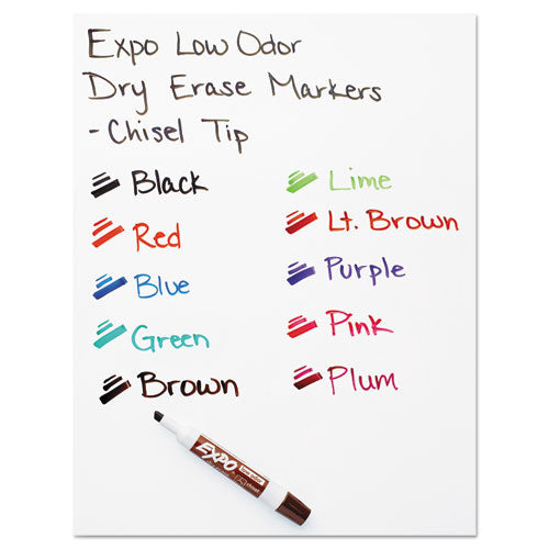 Low-odor Dry-erase Marker, Broad Chisel Tip, Green, Dozen