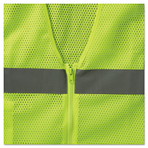 Glowear 8210z Class 2 Economy Vest, Polyester Mesh, Large To X-large, Lime