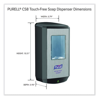 Cs8 Soap Dispenser, 1,200 Ml, 5.79 X 3.93 X 10.31, Graphite