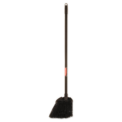 Angled Lobby Broom, Poly Bristles, 35" Handle, Black