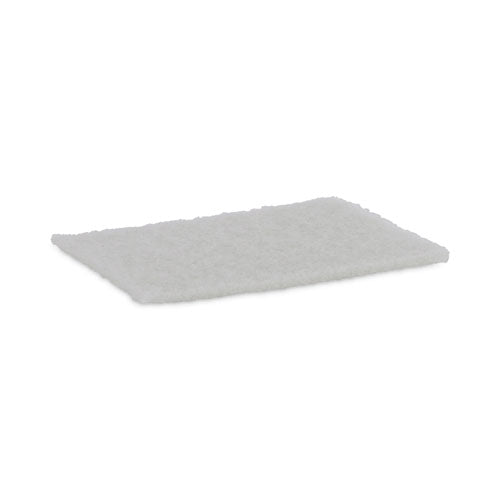 Light Duty Scour Pad, White, 6 X 9, White, 20/carton